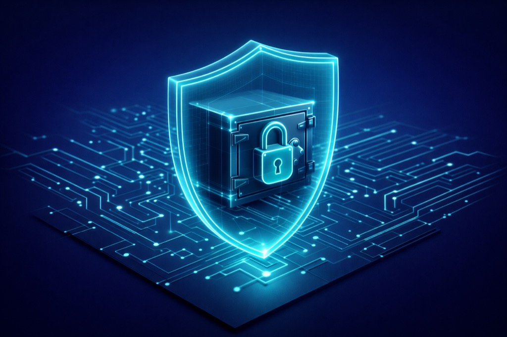 Privacy-first architecture with encrypted vault and shield